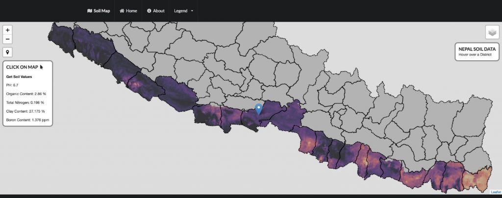 Nepal Soil Data map