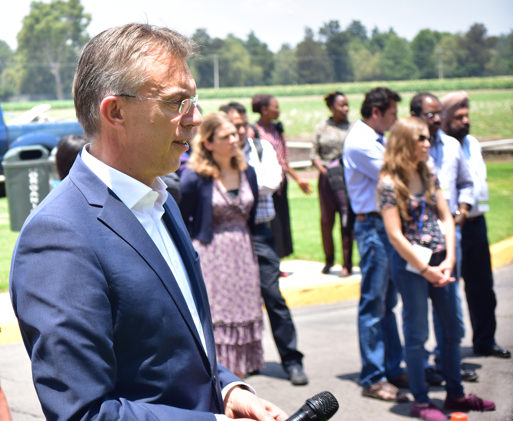 CIMMYT's director general, Martin Kropff, during the memorial event. (Photo: C. Beaver/CIMMYT)