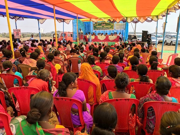 More than 2000 farmers participated in the experience sharing meeting organized by the Department of Agriculture in collaboration with CSISA. Photo: CIMMYT/V.Dakshinamurthy