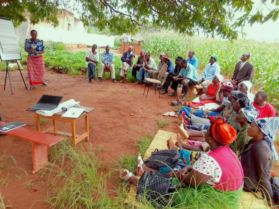 Mutenje carries out a qualitative vulnerability assessment in Bvukuru community, Masvingo province, Zimbabwe, to feed into a study for a project funded by the Centre for Coordination of Agricultural Research and Development for Southern Africa (CCARDESA) and Gesellschaft fuer Internationale Zusammenarbeit GmbH (GIZ). (Photo: CIMMYT)