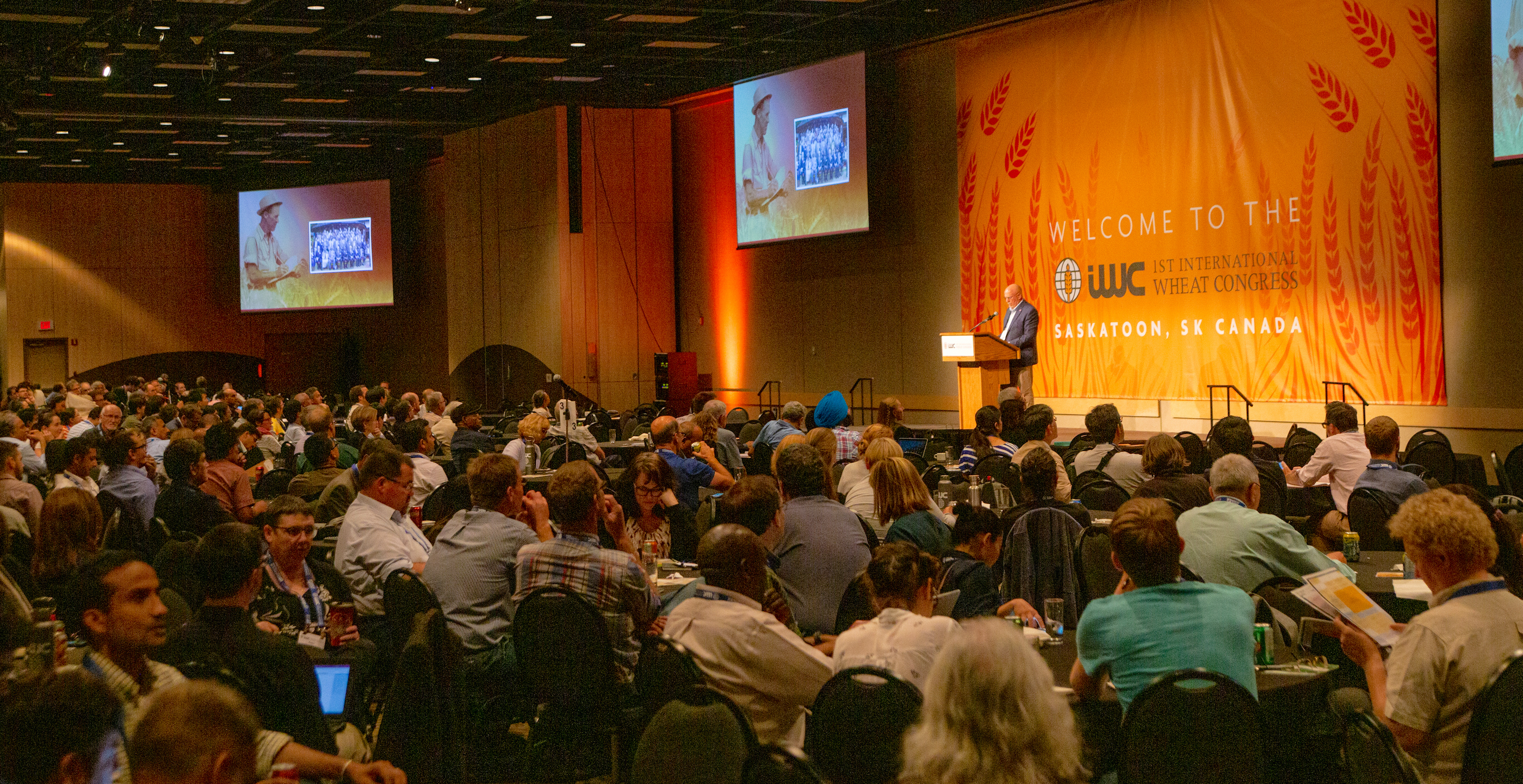 More than 800 global experts gathered at the first International Wheat Congress in Saskatoon, Canada, to strategize on ways to meet projected nutritional needs of 60% more people by 2050. (Photo: Matthew Hayes/Cornell University)