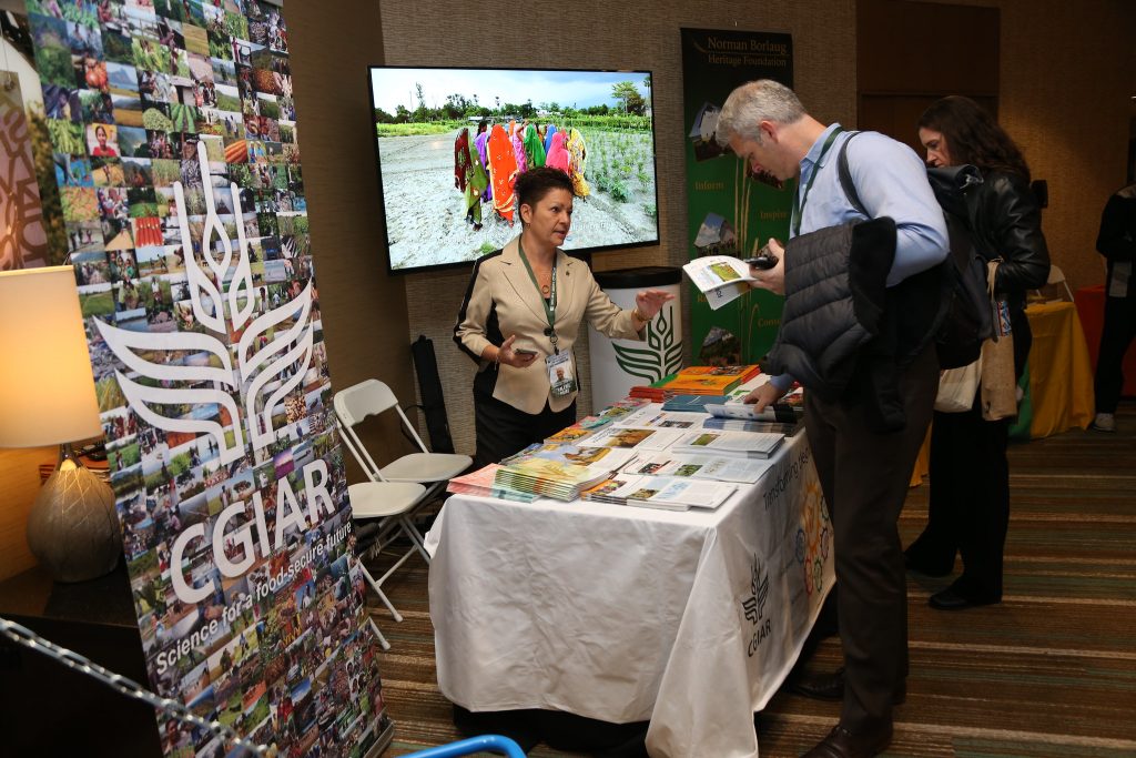 CGIAR had a booth at the 2019 World Food Prize and Borlaug Dialogue, and participated in several events and panels. (Photo: World Food Prize)