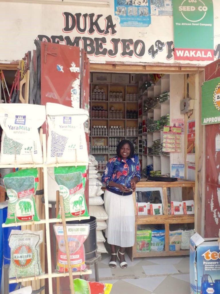 Judith Thomson, agrodealer in Mbalizi, Mbeya district, Tanzania. (Photo: Owekisha Kwigizile)