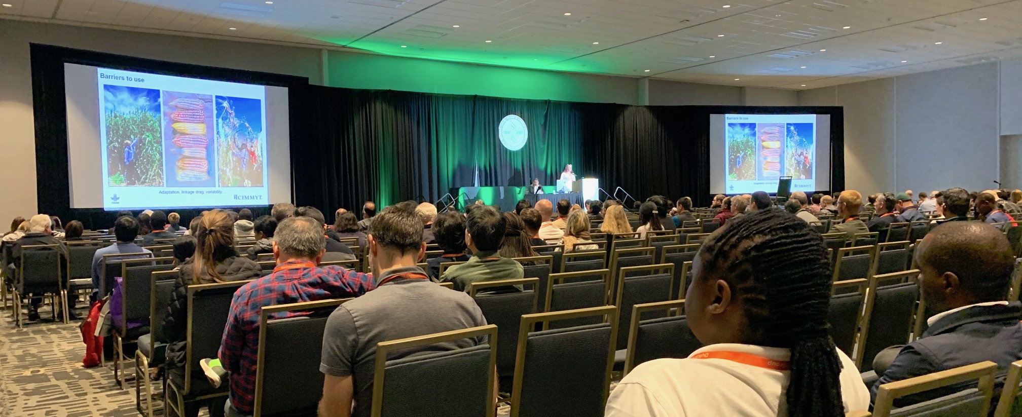 CIMMYT Principal Scientist Sarah Hearne presents her research at the PAG conference. (Photo: CIMMYT)