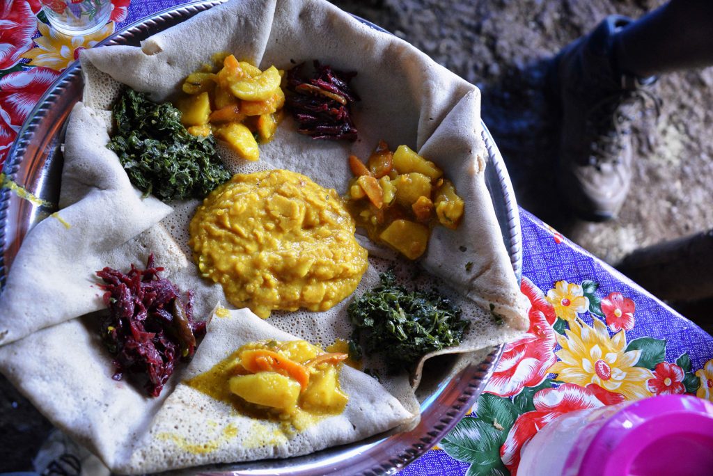 Injera, an Ethiopian sourdough flatbread made from wholegrain teff flour. (Photo: Rod Waddington)