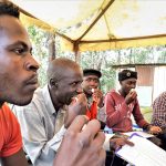 Ugali made with different maize varieties is served to participants of a sensory evaluation in Kakamega County, Kenya. (Photo: Joshua Masinde/CIMMYT)