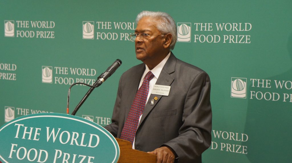 The World Food Prize 2014 was awarded to Sanjaya Rajaram for his achievements in plant research and food production. (Photo: RajaramS, CC BY-SA 4.0, via Wikimedia Commons)
