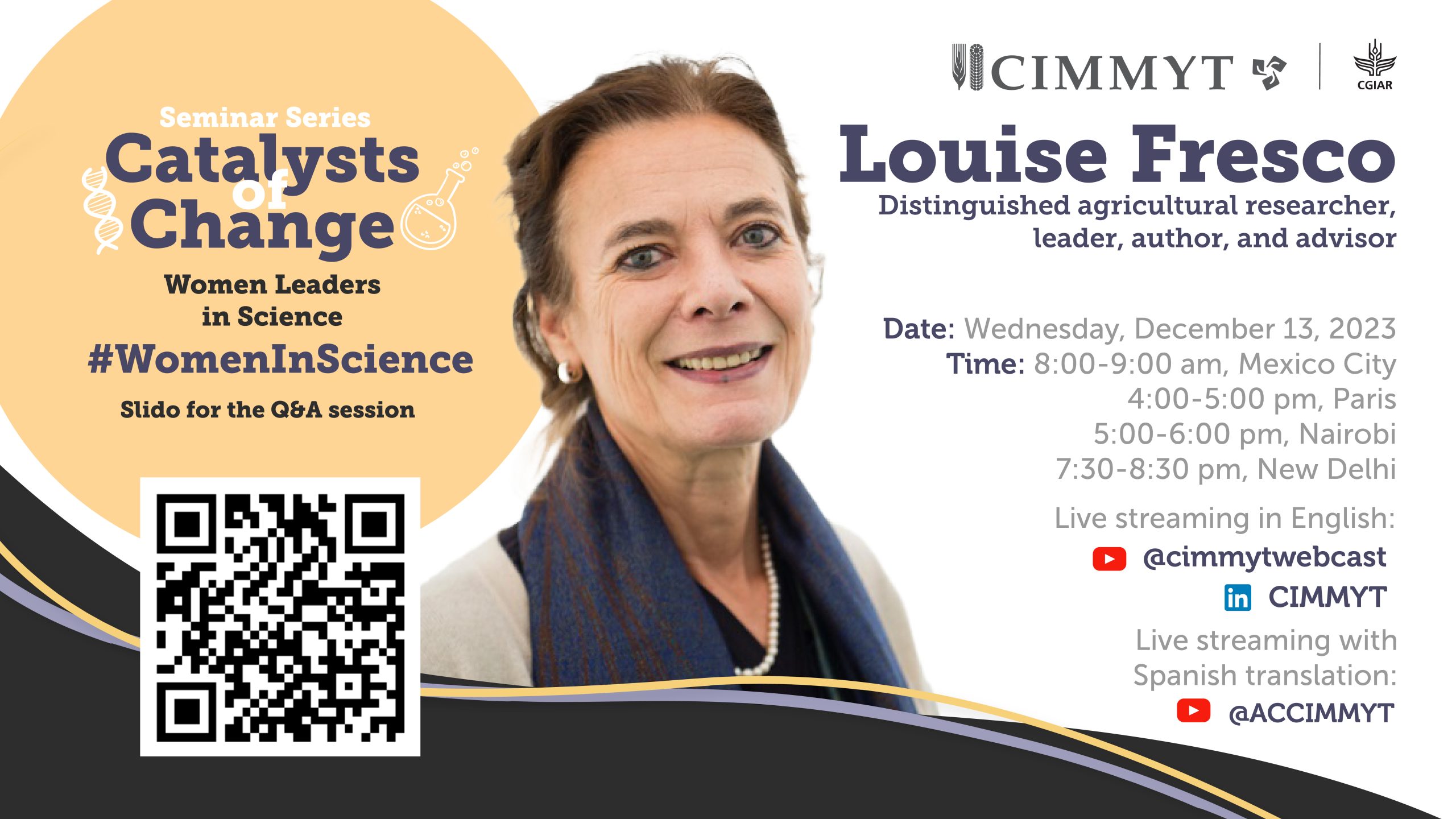 Catalysts of Change Women Leaders in Science CIMMYT