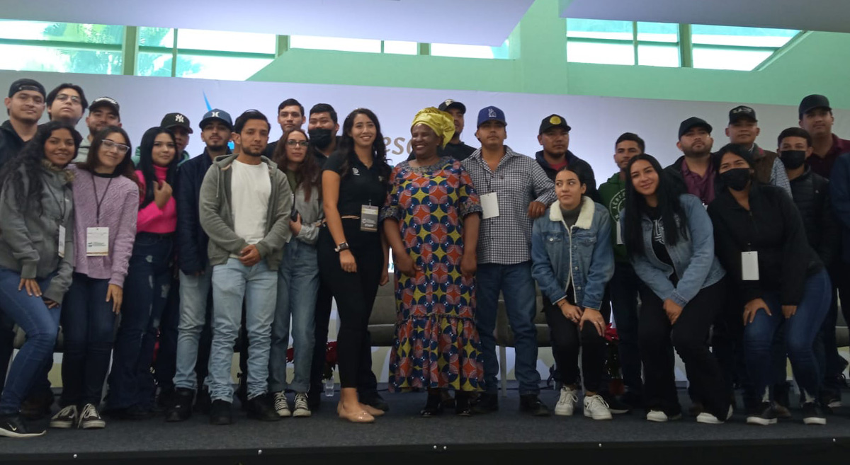 Alice Ruhweza durante el Congreso Interamericano de Agua Suelo y Agrobiodiversidad, en Ciudad Obregón, en el estado mexicano de Sonora. (Foto: CIMMYT)