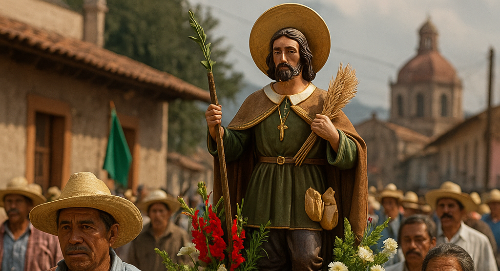 La celebración de San Isidro Labrador tiene un profundo significado para muchas comunidades rurales en México. (Ilustración IA)