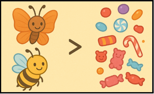 ¡Hay más polinizadores que dulces en el mundo! (Imagen: Open AI, ChatGPT)