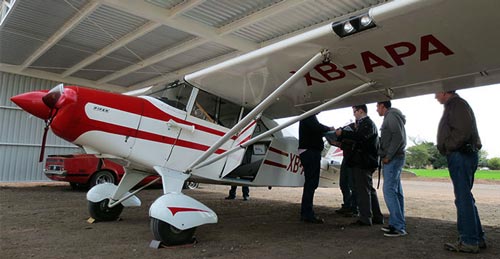 The aircraft operated near CIMMYT station in Ciudad Obregon ready for hyperspectral imagery collection.