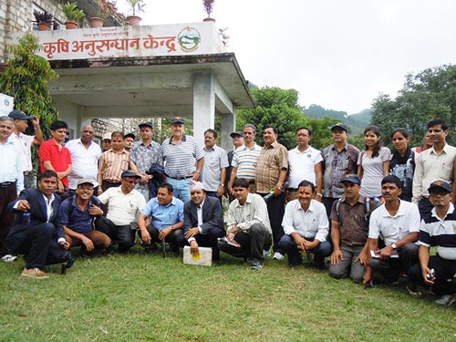 Travelling Seminar participants visit the NARC Agricultural Research Station, Dailekh. Photo courtesy of Everest Media Pvt. Ltd