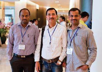 Participants and poster presenters from India, S.V. Manjunatha, M.G. Mallikarjuna and S. Hooda Karambir.