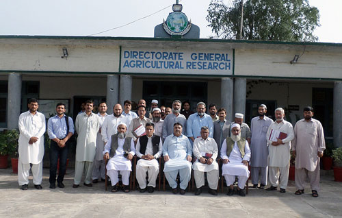 Training participants at the Agriculture Research Institute Tarnab, Peshawar. Photo: Bashir Ahmed/Programme of Agriculture Research System in KP Province
