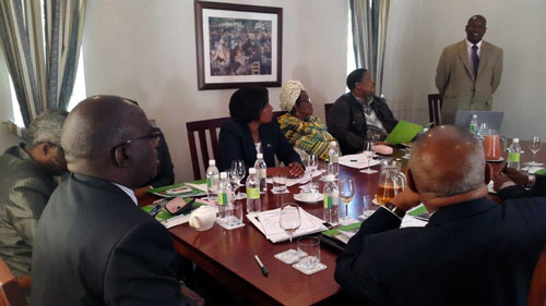 Peter Setimela addresses SADC ambassadors. Photo: Masego Forembi/Botswana Embassy. 