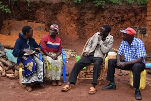 The main cast of the film (from L to R) Winfred Kyule, Damaris Kyala, Boniface Kyala and David Kyule. Photo: Brenda Wawa/CIMMYT