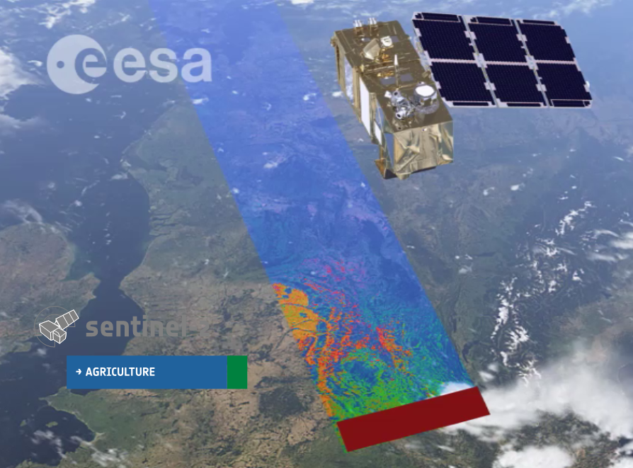 The Sentinel 2 satellites have a swath width of 290 km. Sentinel-2A is already operational, while Sentinel-2B will be launched in the spring of 2018. Together, they will be able to cover the Earth every 5 days.