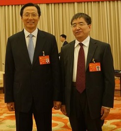 Zhonghu He with His Excellence Mr Changfu Han, Minister of MOA in China.