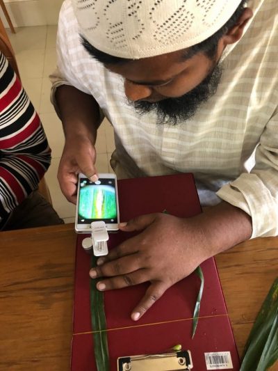 Workshop participants learned how to use the latest in technology to identify and keep track of the deadly Wheat Blast disease. Photo: CIMMYT archives.