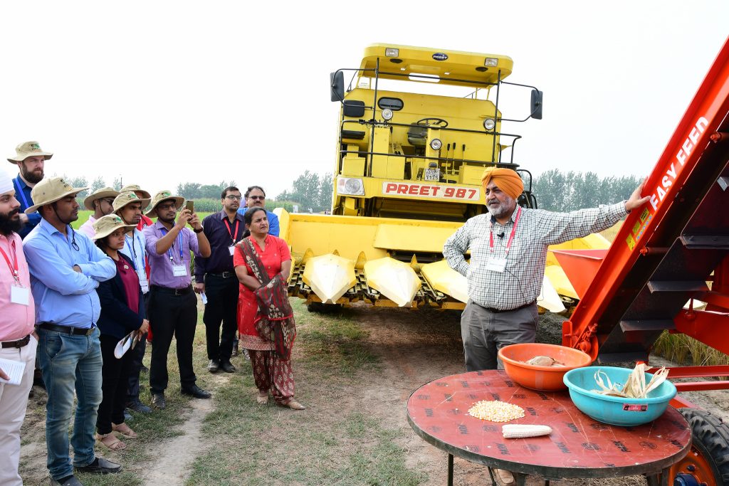 Field visit in Ludhiana, India, during the 13th Asian Maize Conference. (Photo: Manjit Singh/Punjab Agricultural University)