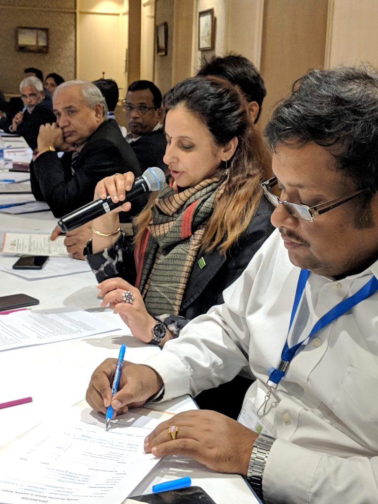 Sheetal Sharma, soil scientist for nutrient management at IRRI, co-chaired a session on field evidences on the soil health card scheme and farmers incentives for change. 